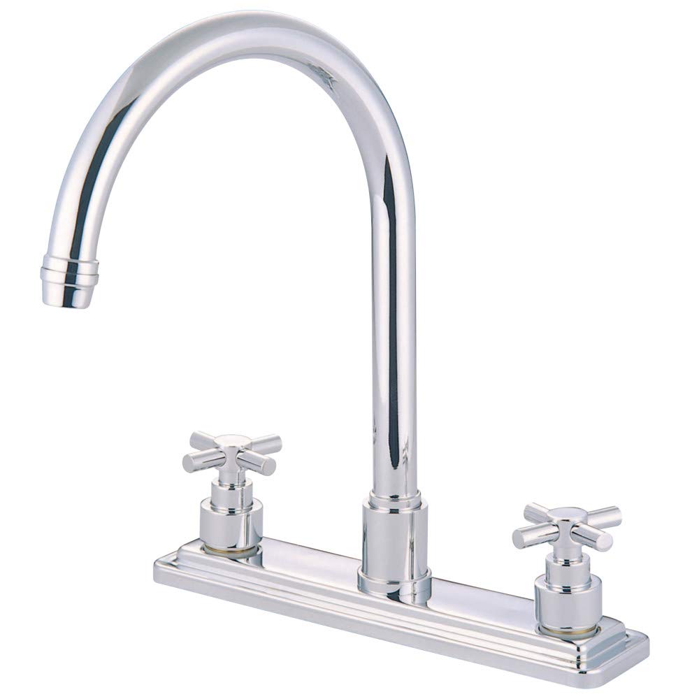 Kingston Brass KS8791EXLS 8" Centerset Kitchen Faucet, Polished Chrome