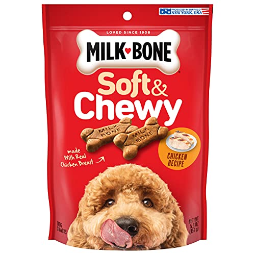 Milk-Bone Soft & Chewy Dog Treats, Chicken Recipe, 5.6 Ounce (Pack of 10) Made with Real Chicken Breast