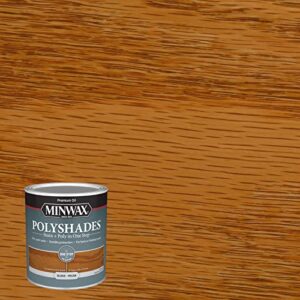 Minwax PolyShades Wood Stain + Polyurethane Finish – Quart, Pecan, Gloss