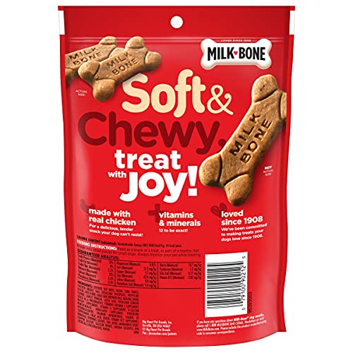 Milk-Bone Soft & Chewy Dog Treats, Chicken Recipe, 5.6 Ounce (Pack of 10) Made with Real Chicken Breast