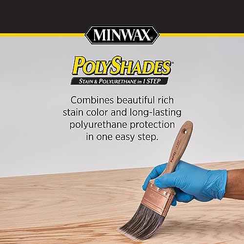 Minwax PolyShades Wood Stain + Polyurethane Finish – Quart, Pecan, Gloss