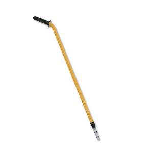 rubbermaid commercial products hygen quick-connect ergonomic extension/extendable handle/stick, 48"-72", yellow, for janitorial/professional microfiber floor cleaning/mopping