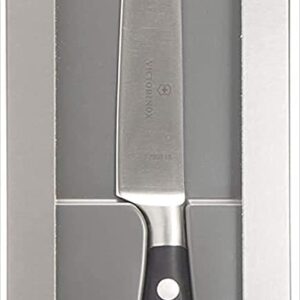 Victorinox Grand Maitre Chef's Knife - Kitchen Knife for Cutting Meat, Vegetables & Fruit - Modern Slicing Knife for Cooking - Black Handle, 6"