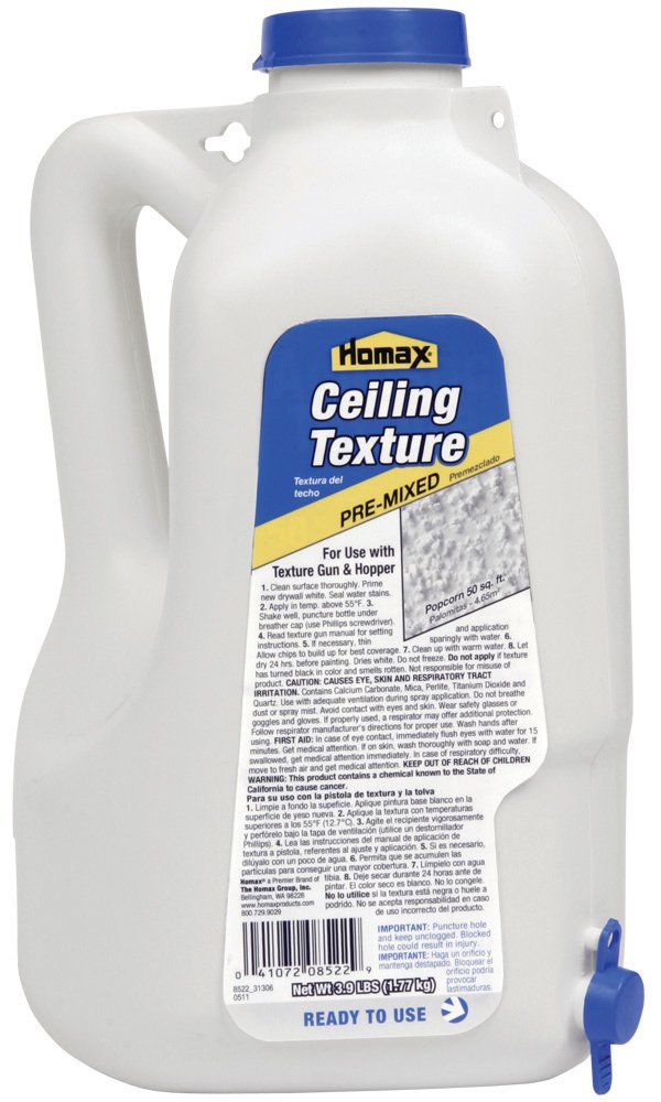 2.2L Homax 8522 Texture Interior Pre-Mixed Ceiling Texture Popcorn