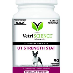 VetriScience Laboratories - UT Strength STAT for Dogs, Urinary Tract Support Supplement for Dogs, 90 Chewable Tablets