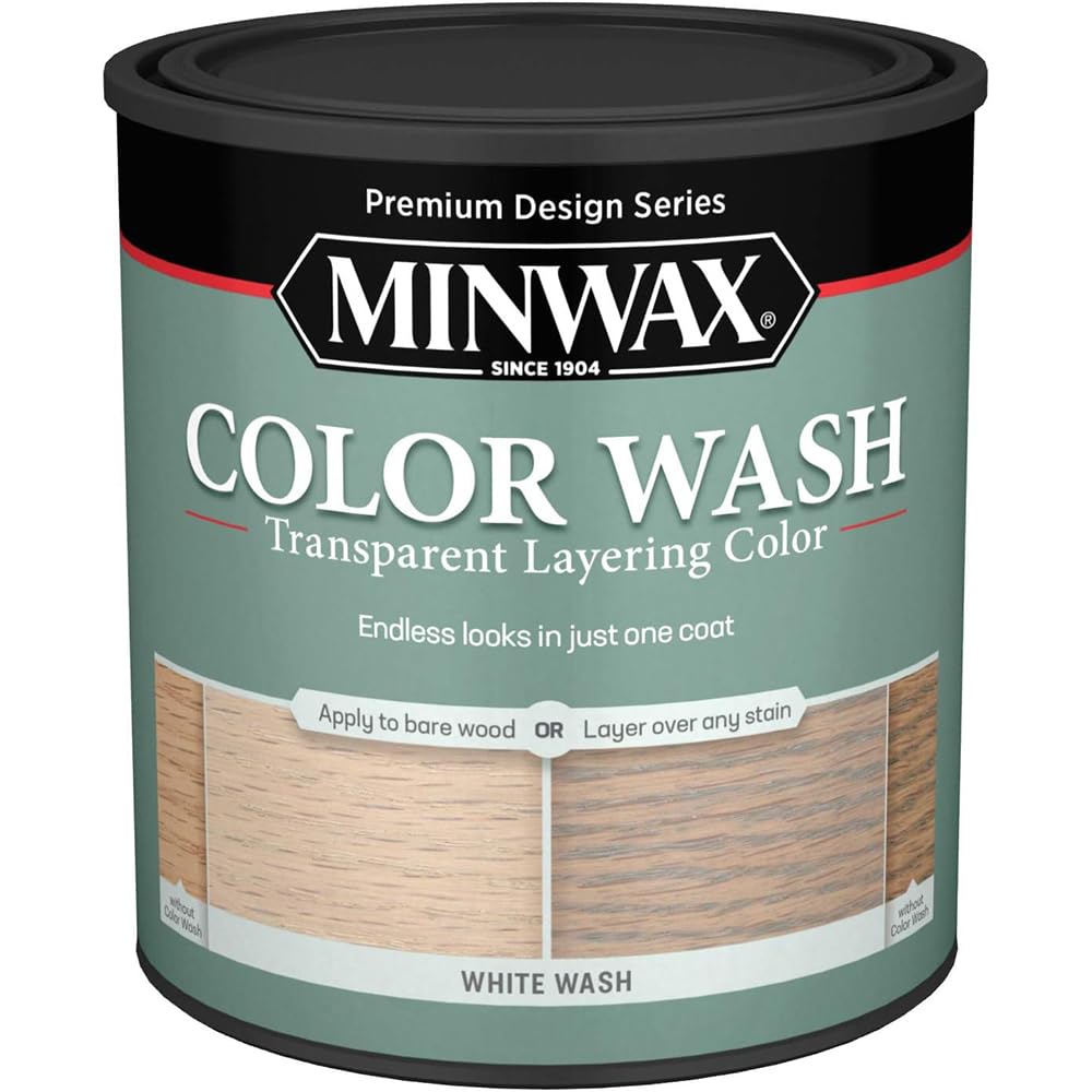 qt Minwax 618604444 White Wash Color Wash Transparent Layering Color Stain, Semi-Transparent