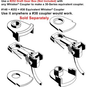 Kadee 147 Medium Underset Shank Whisker Coupler 1/4 2pr KADU0147