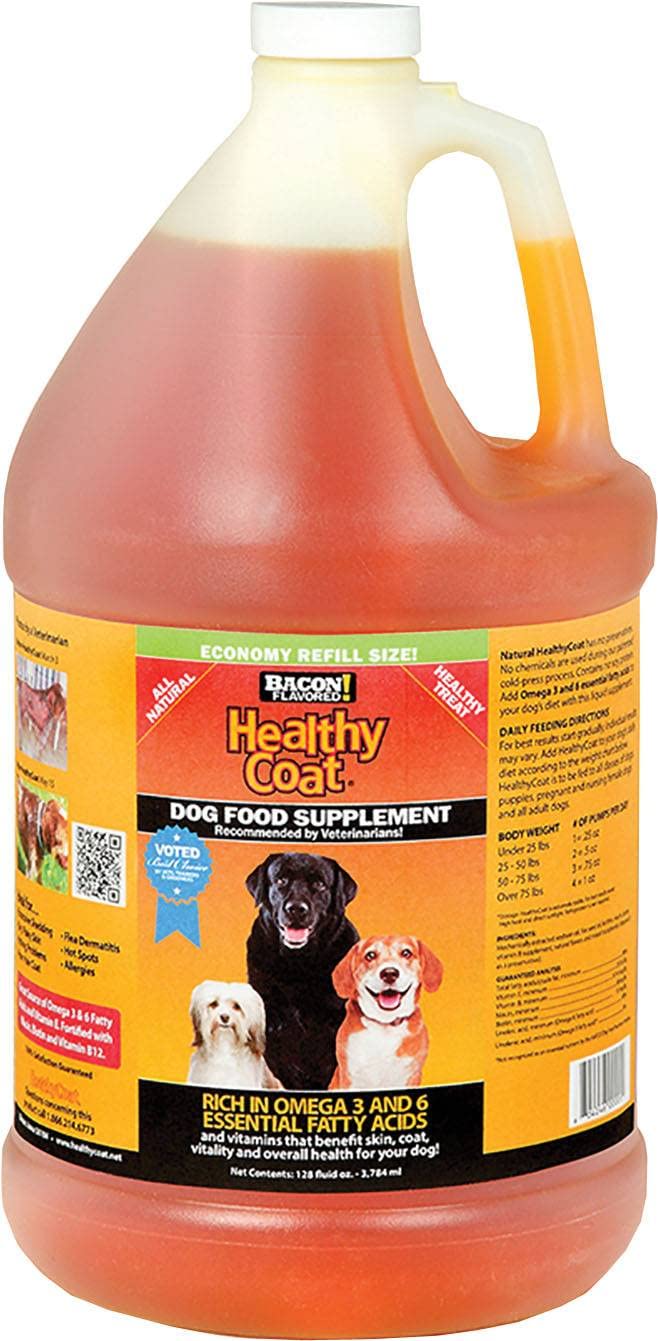 HealthyCoat Dog Food Supplement: Gallon. for Excessive Shedding, Itching, Hot Spots, Allergies.