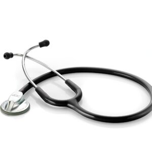 ADC 612BK Adscope Lite Model 612 Lightweight Platinum Clinician Stethoscope with Tunable AFD Technology, 30.5" Length, Black