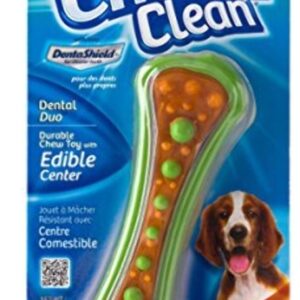 HARTZ Chew 'n Clean Dental Duo Bacon Flavored Dog Chew Toy - 1 Count(Pack of 1),Medium