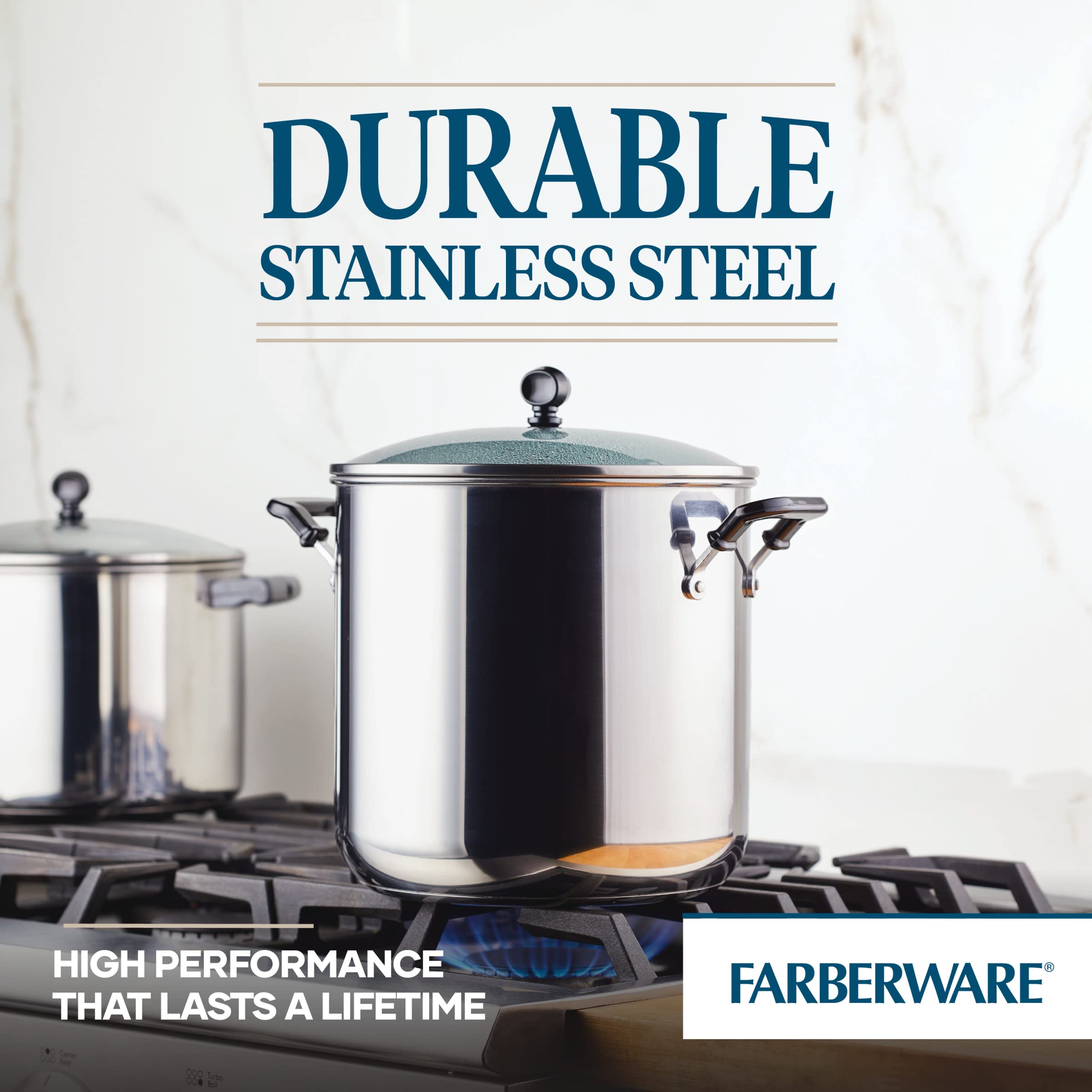 Farberware Classic Series 11 Quart Stockpot with Glass Lid