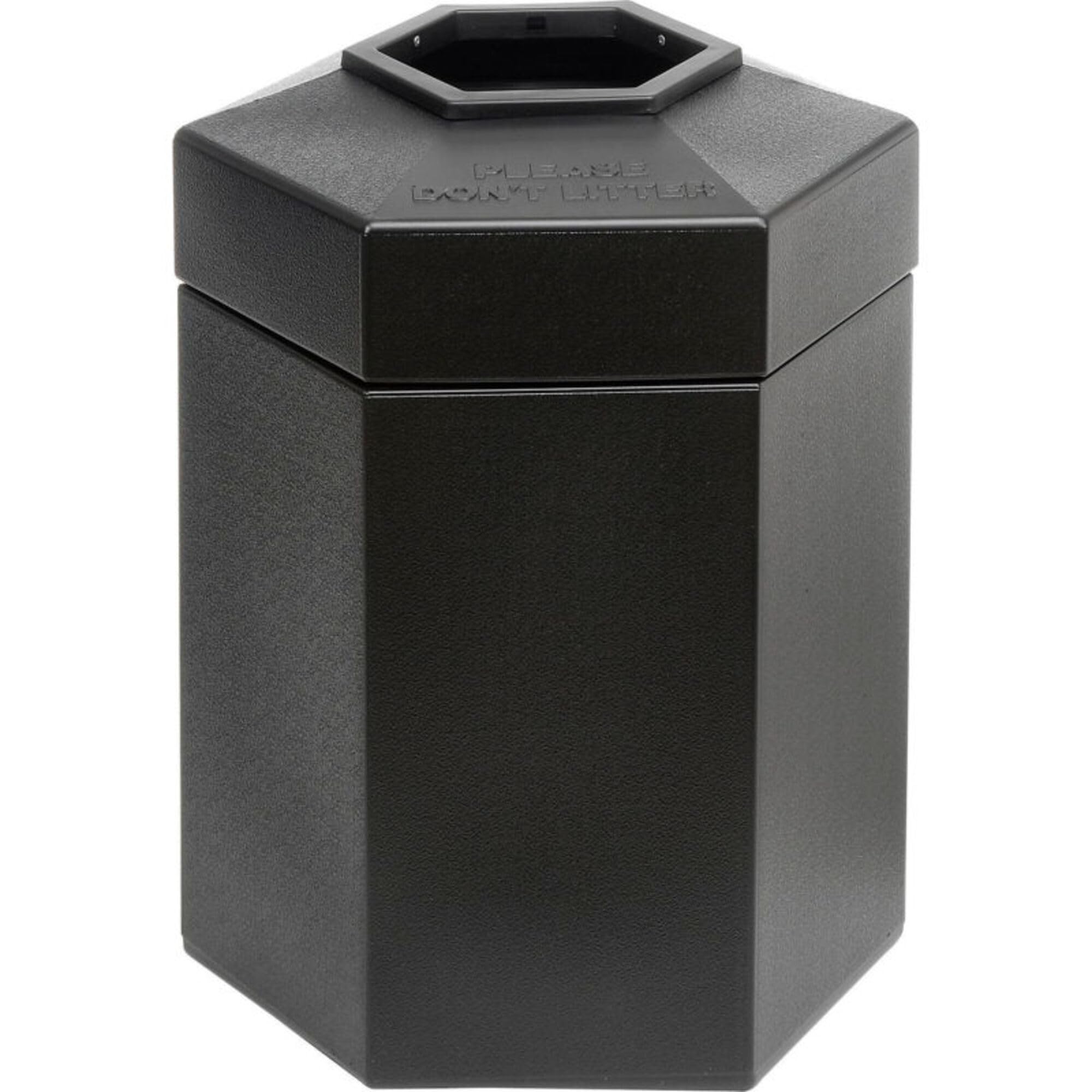 COMMERCIAL ZONE PRODUCTS 737201 Hex Waste Container,Black,45 gal.