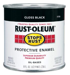 rust-oleum 1/2 pt brands 7779730 black stops rust protective enamel, gloss