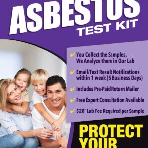 PRO-LAB Asbestos Test Kit - (2 Samples) Emailed Results Within 3 to 5 Business Days - Includes Return Mailer and Expert Consultation. Optional Lab Fee for NVLAP Analysis