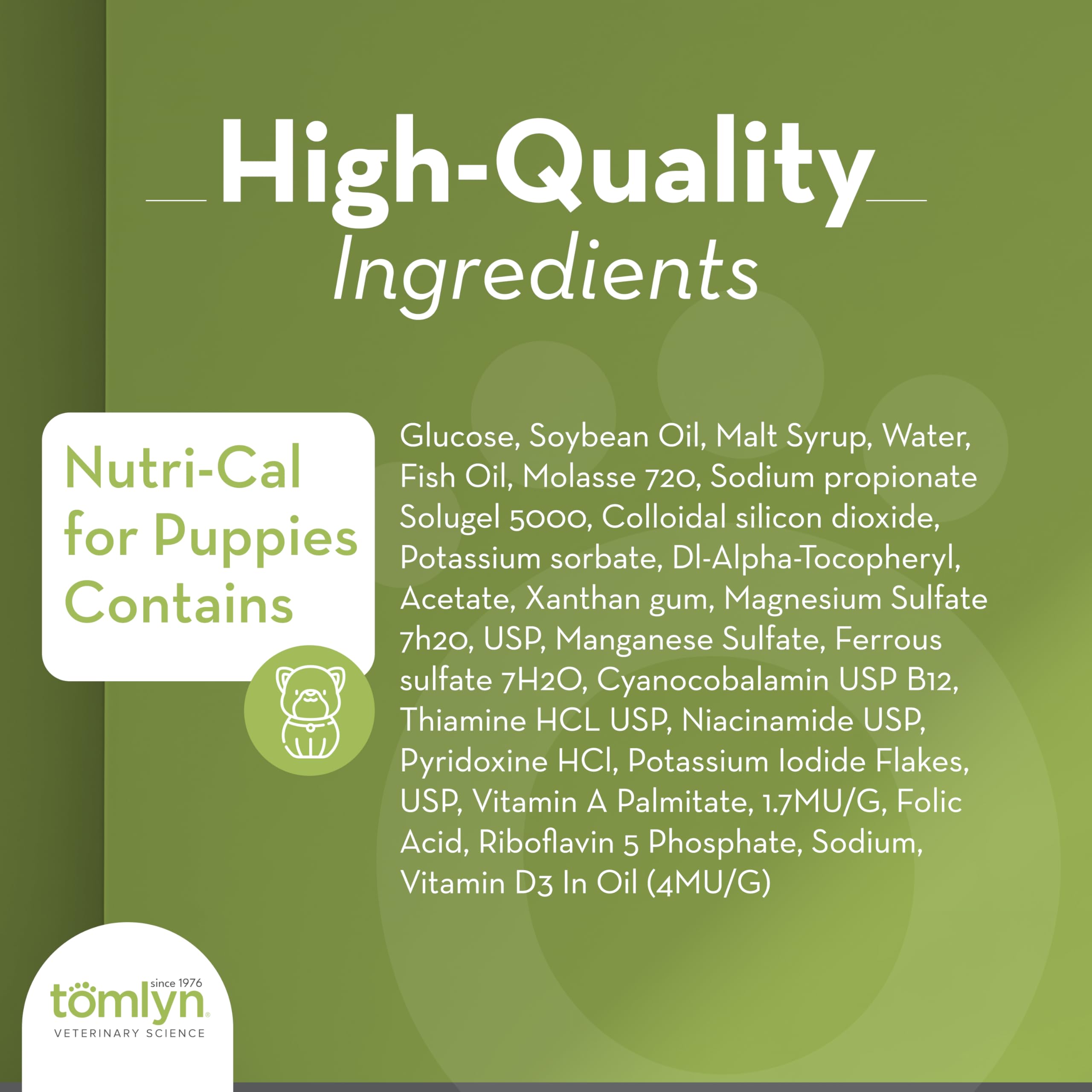 Tomlyn High Calorie Nutritional Gel for Puppies, (Nutri-Cal) 4.25 oz