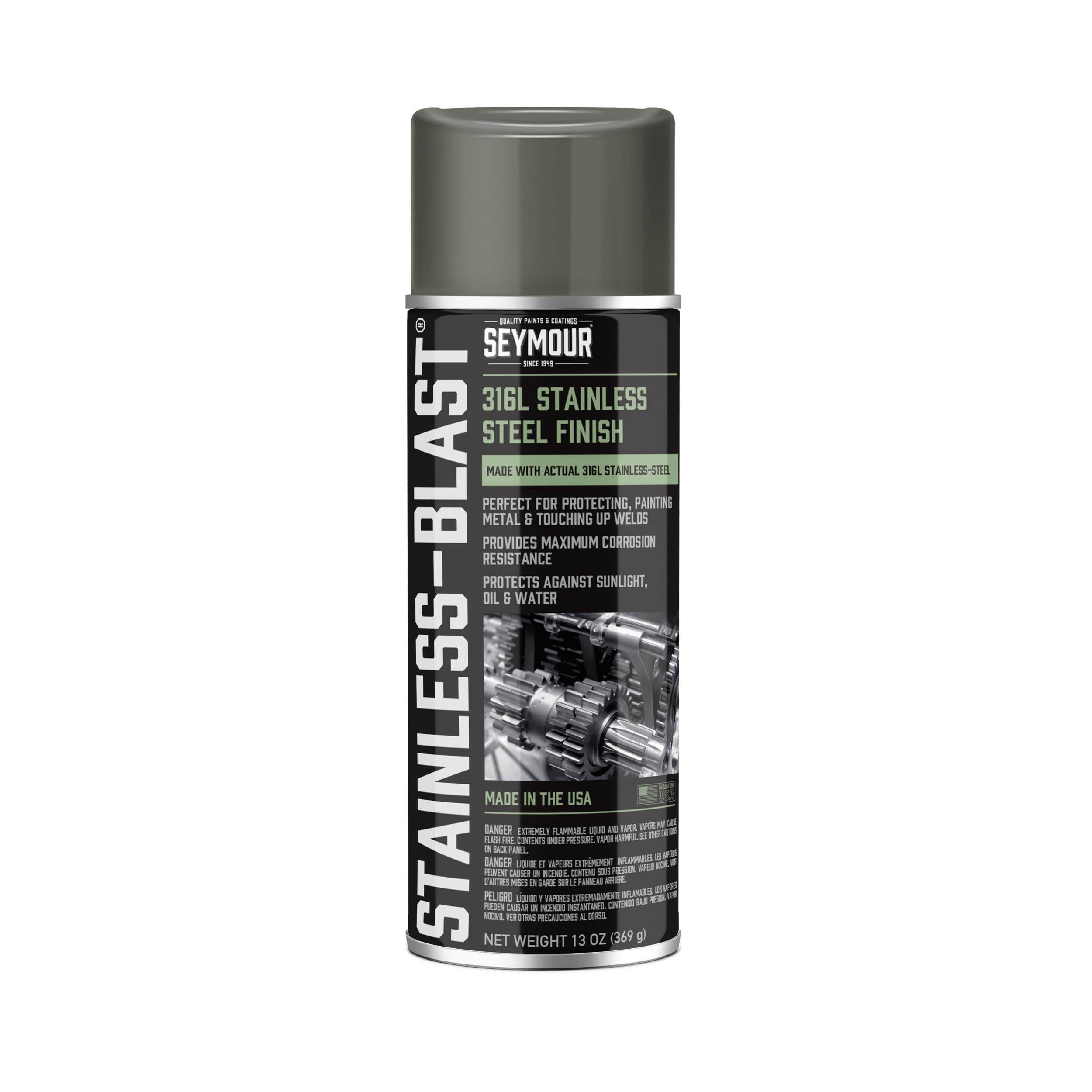 Stainless Steel Rust Protective Spray Paint - STAINLESS STEEL SPRAY 16 Oz. Can, 13 Oz. Net Wt