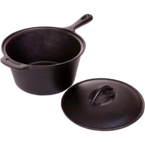 Cajun Cookware Pots 2-quart Seasoned Cast Iron Sauce Pot - Gl10491as