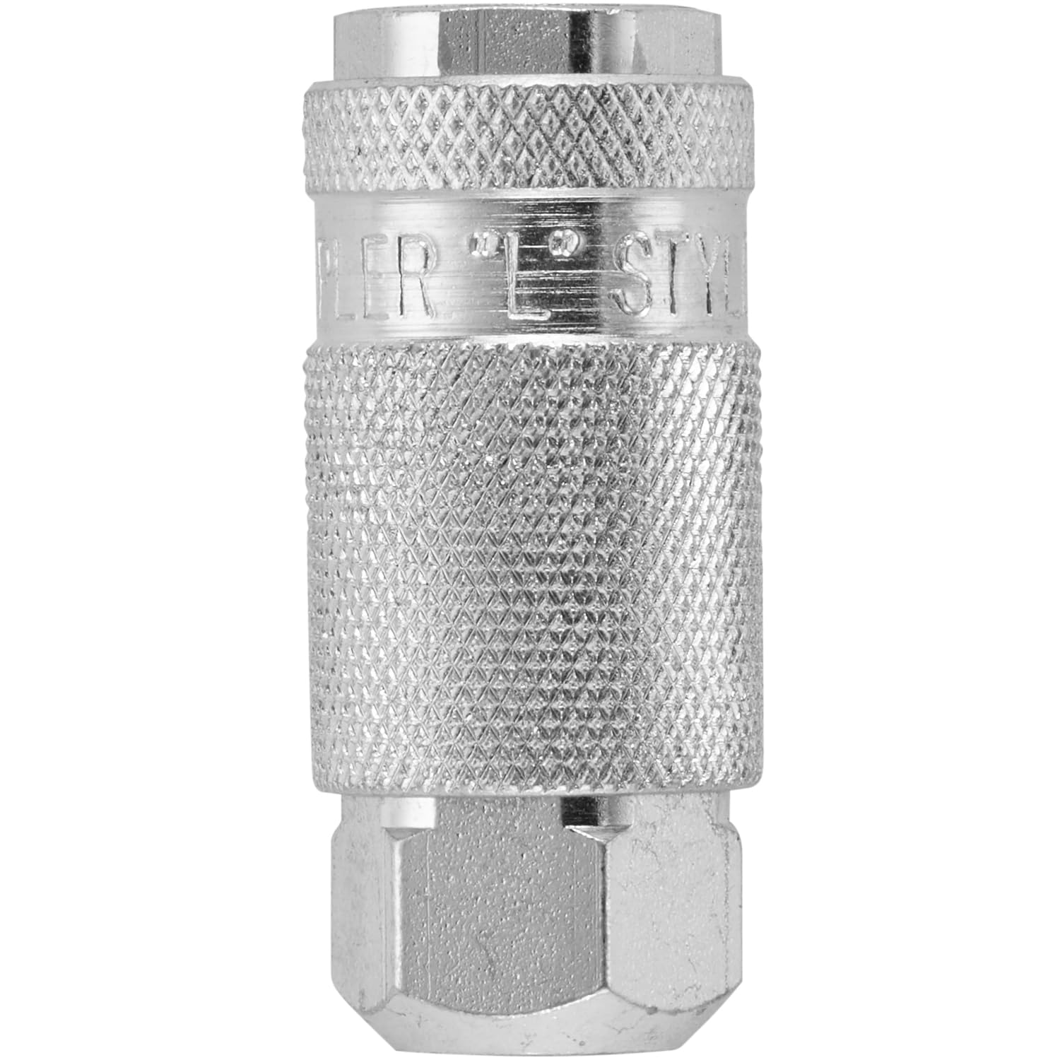 Milton (S-790) 1/4" FNPT Female L-Style Coupler - Steel,Silver