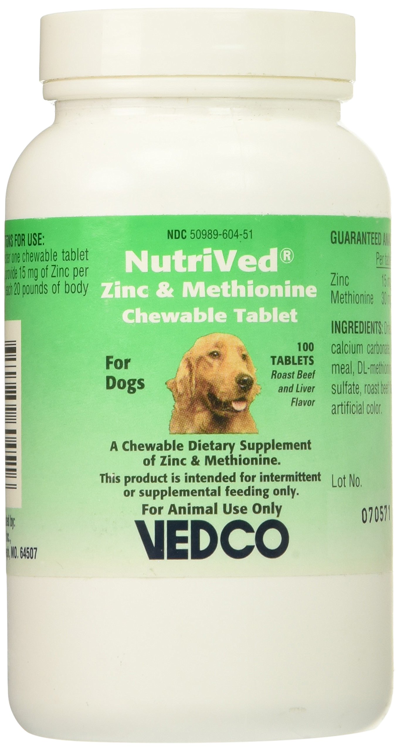 NutriVed Zinpro for Dogs (100 CHEWABLE Tablets)