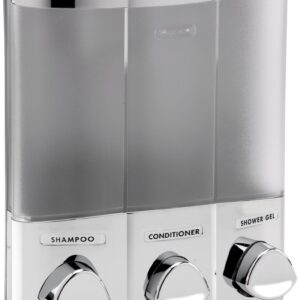 Better Living Products 76344-1 Euro Series TRIO 3-Chamber Soap and Shower Dispenser, Chrome