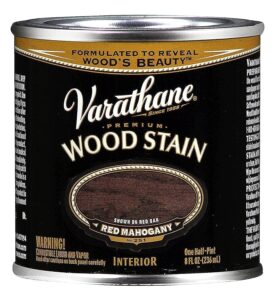 varathane 211801 oil-based interior wood stain, half pint, red mahogany