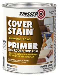 rust-oleum zinsser 03504 cover stain interior/exterior oil primer sealer, 1-quart, white