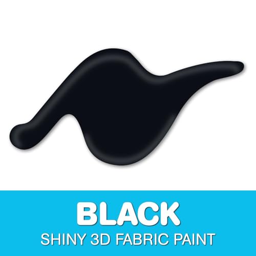 Scribbles 1oz 3D Fabric Paint, Shiny Black