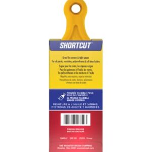 Wooster Brush Z3215-2 Shortcut Bristle Angle Sash Paintbrush, 2-Inch, 2 Inch, White,Yellow