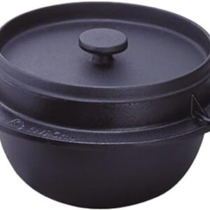 Iwachu 21086 Iwachu Rice Pot, 5 Cooking, Black, Inner Enameled Treatment, Induction Compatible, Nambu Ironware