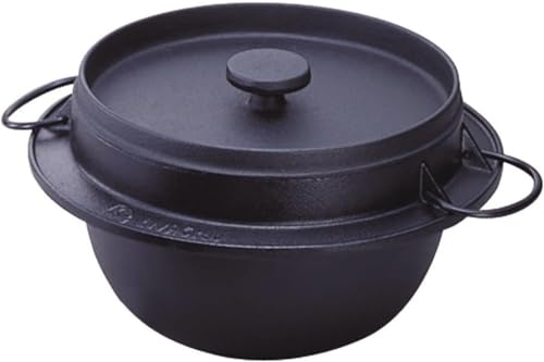 Iwachu 21086 Iwachu Rice Pot, 5 Cooking, Black, Inner Enameled Treatment, Induction Compatible, Nambu Ironware