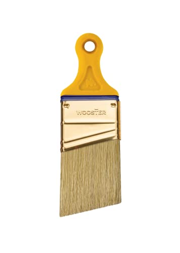 Wooster Brush Z3215-2 Shortcut Bristle Angle Sash Paintbrush, 2-Inch, 2 Inch, White,Yellow