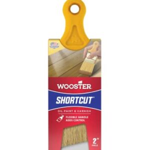 Wooster Brush Z3215-2 Shortcut Bristle Angle Sash Paintbrush, 2-Inch, 2 Inch, White,Yellow