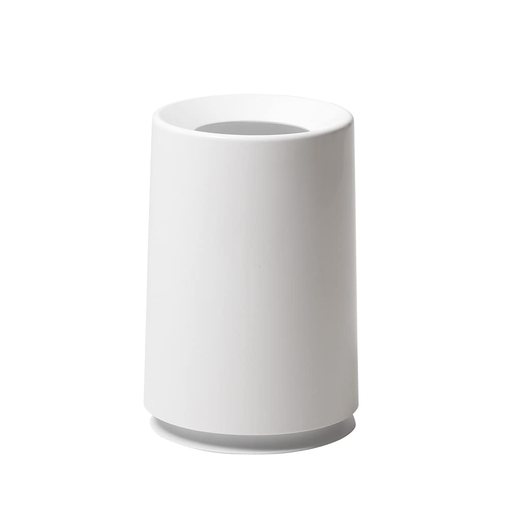 ideaco TUBELOR White Trash Can Round Shape 6L Diameter 7.9 x Height 11.8 inches (20 cm) x Height 11.8 inches (30 cm)