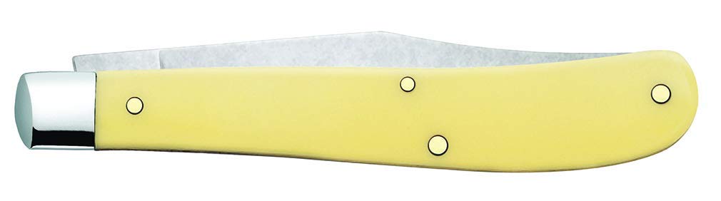 Case WR XX Pocket Knife Yellow Synthetic Slimline Trapper Cv Item #031 - (31048 Cv) - Length Closed: 4 1/8 Inches