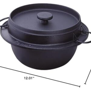 Iwachu 21086 Iwachu Rice Pot, 5 Cooking, Black, Inner Enameled Treatment, Induction Compatible, Nambu Ironware