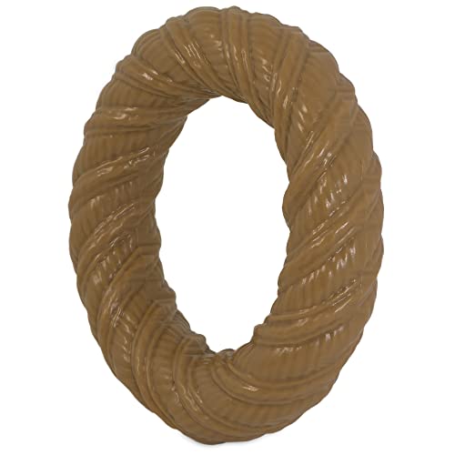 Pet Qwerks Chew Ring BarkBone - Durable Dog Toys for Moderate & Aggressive Chewers - Peanut Butter Flavor - 5.75"