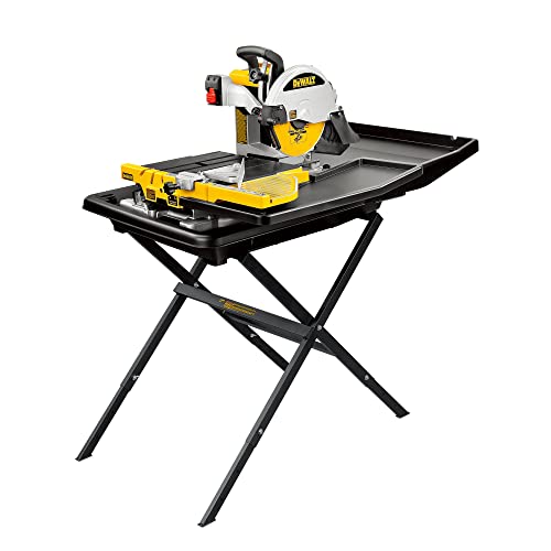 DEWALT Wet Tile Saw with Stand, 10-Inch, Corded (D24000S)