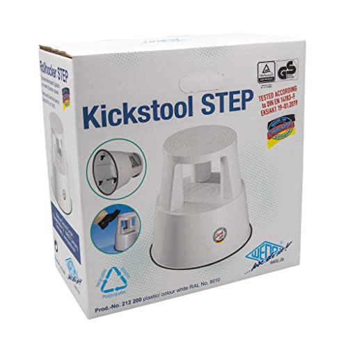 Wedo 212 200 Plastic Kickstool in White