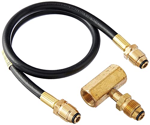 Mr. Heater F273737 2-Tank Hook-Up Kit with Tee and 30-Inch Hose Assembly with P.O.L. Male Ends,Multicolored,Regular