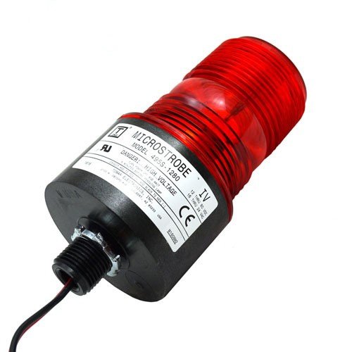 Tomar Electronics 495S-1280 MicroStrobe Single Flash 1/2" Male Thread Mount Strobe Red 12 - 80VDC