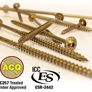 GRK, 10, Gold, 772691121332 Fasteners 12133 RSS #10 x 2-1/2" Screws 50CT, Count, 50