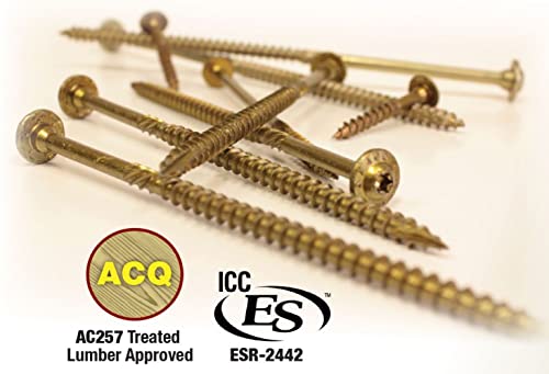 GRK, 10, Gold, 772691121332 Fasteners 12133 RSS #10 x 2-1/2" Screws 50CT, Count, 50