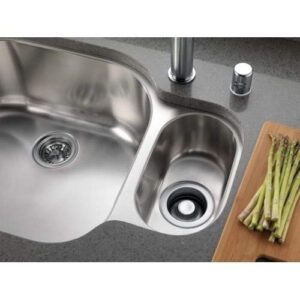 Delta Faucet 72010-SS Flange and Strainer Kitchen Sink, Arctic Stainless, 4 1/2 inch