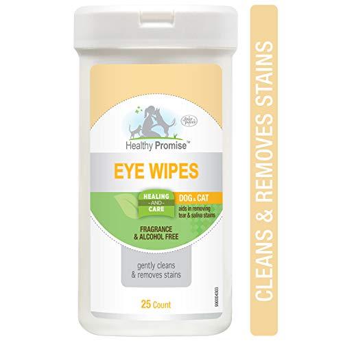 Four Paws Healthy Promise Pet Eye Wipes for Dogs and Cats 25 Count