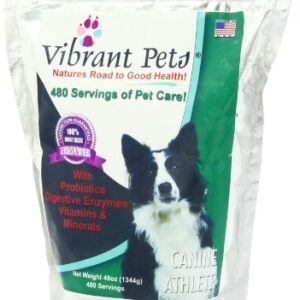 Vibrant Pets Canine Athlete (Advanced) | Produces Beautiful, Shiny, Lustrous Coats | Gives Your Dog Youthful Puppy Energy Again | Strengthens Joints & Muscles | All-in-one Nutrition