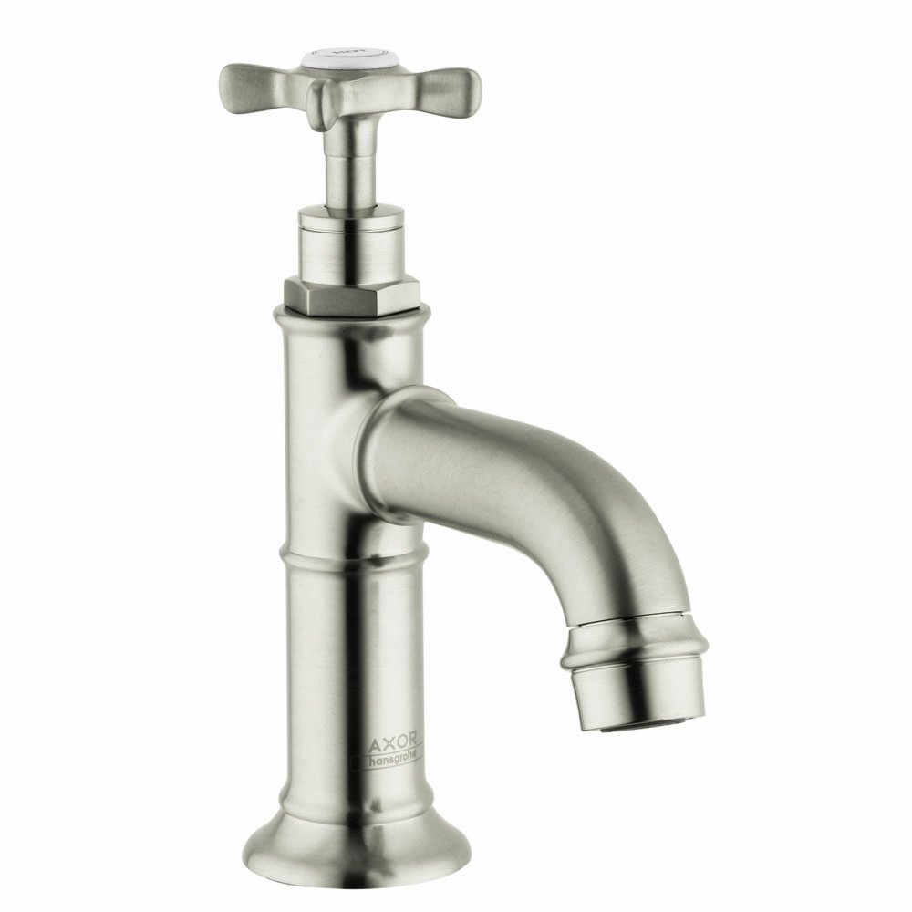 hansgrohe 16530821 Montreux Single Cross Handle Lavatory Faucet, Brushed Nickel