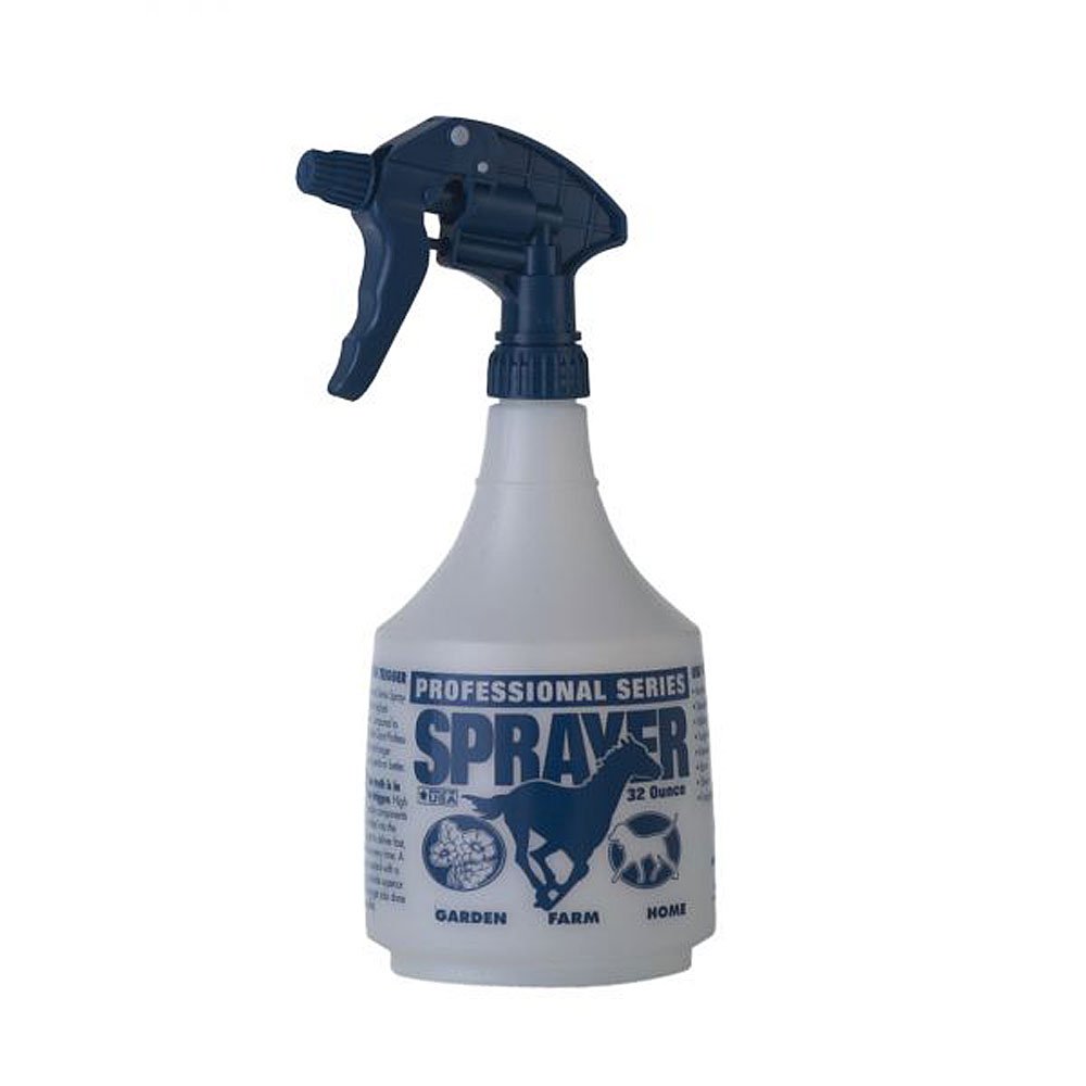 Little Giant® Professional Spray Bottle | All Purpose General Use Spray Bottle | Horse Spray Bottle | Heavy Duty Spray Bottle | 32 Ounces | Blue