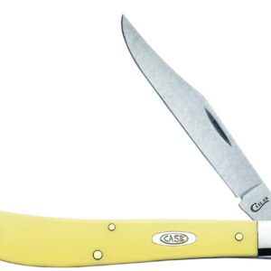 Case WR XX Pocket Knife Yellow Synthetic Slimline Trapper Cv Item #031 - (31048 Cv) - Length Closed: 4 1/8 Inches