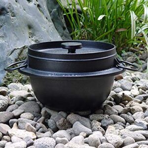 Iwachu 21086 Iwachu Rice Pot, 5 Cooking, Black, Inner Enameled Treatment, Induction Compatible, Nambu Ironware