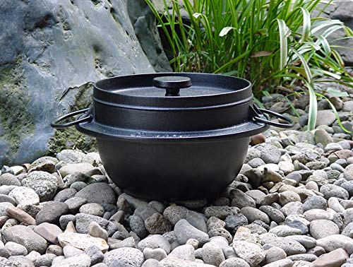 Iwachu 21086 Iwachu Rice Pot, 5 Cooking, Black, Inner Enameled Treatment, Induction Compatible, Nambu Ironware